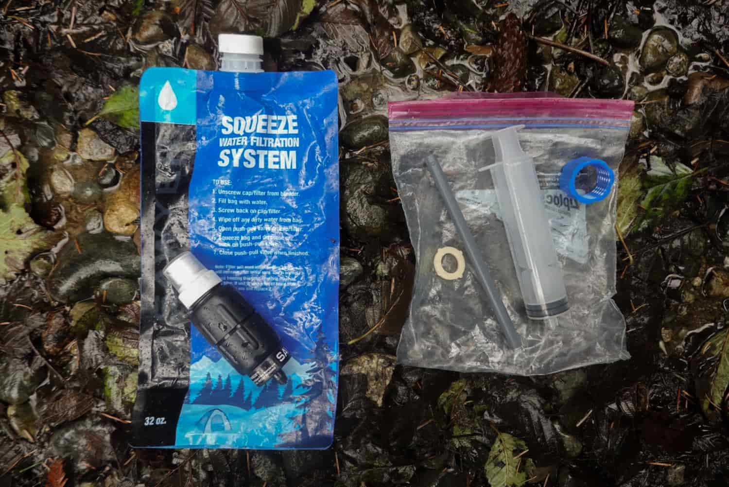 the parts of the sawyer micro and the cleaning and repair tools
