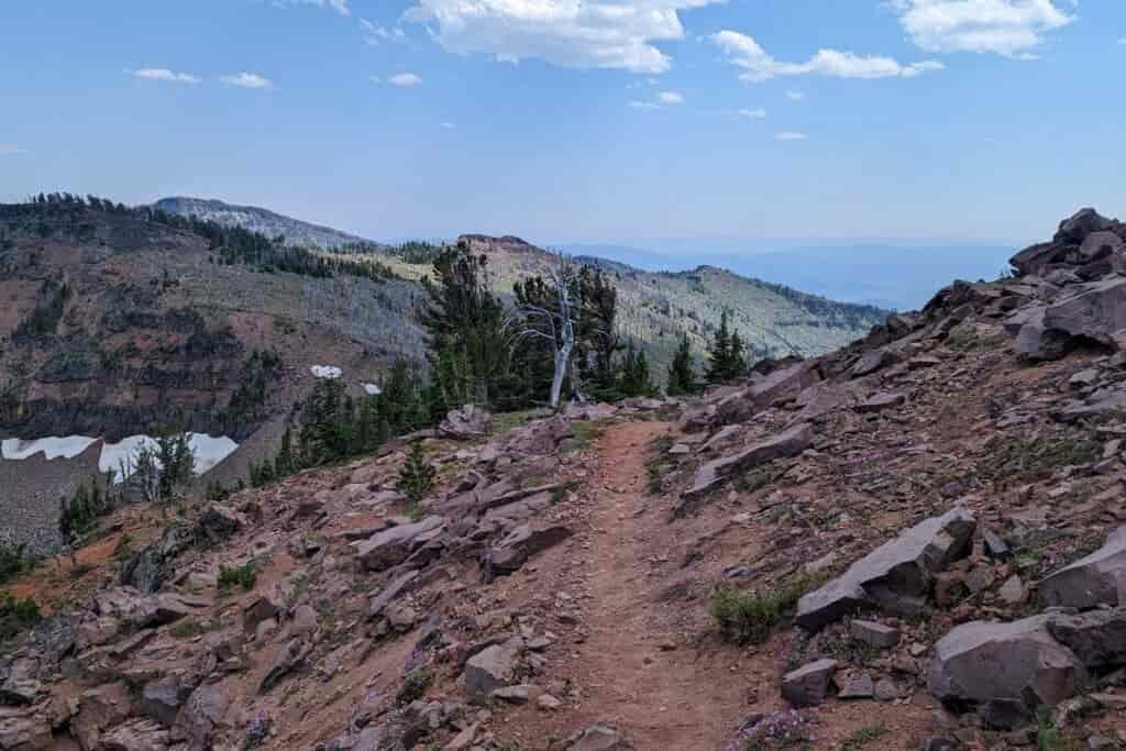 orange rock and sandy trail in the Malheur National Forest