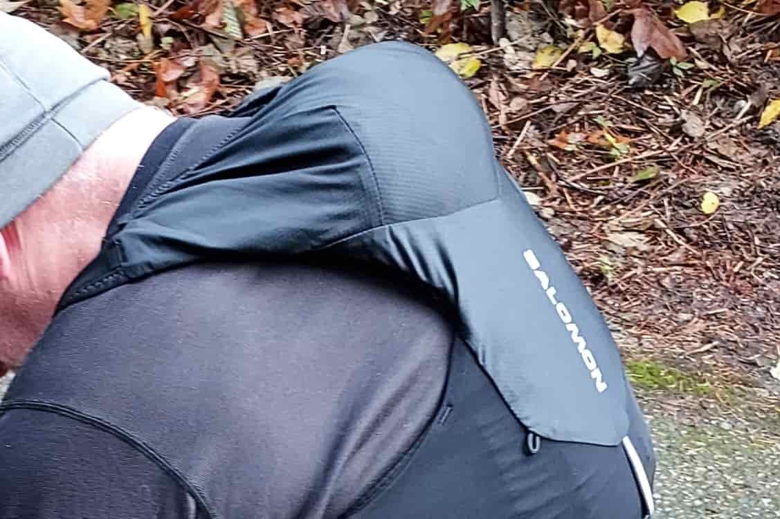 Runner wearing the Salomon ADV Skin 5 Unisex Running Vest