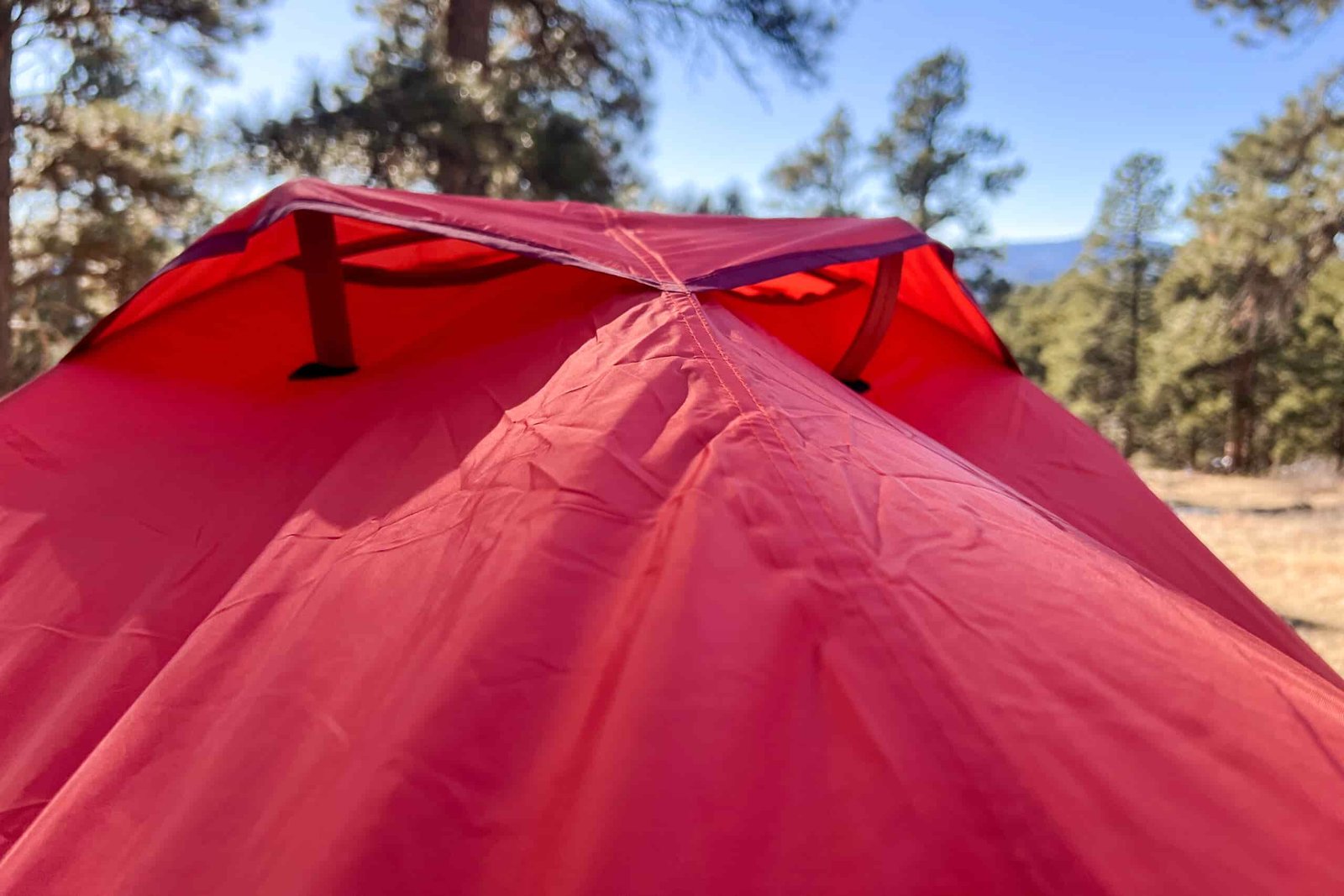 Close-up view of the Alps Mountaineering Tasmanian 2 tent's vent system.
