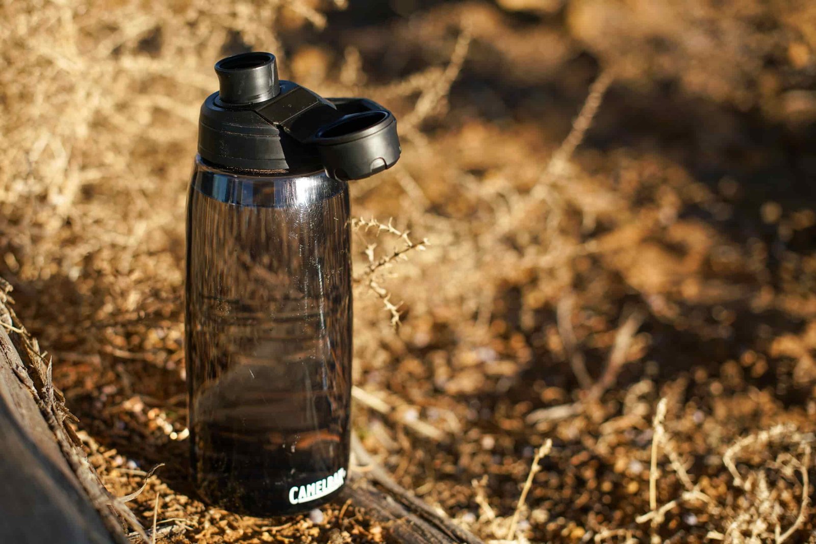 The CamelBak Chute Mag Renew sitting on the ground.