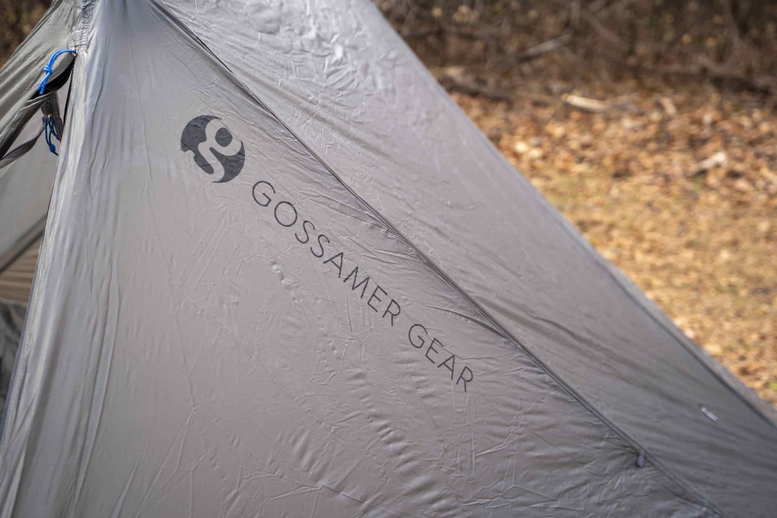 a tent showing the company logo