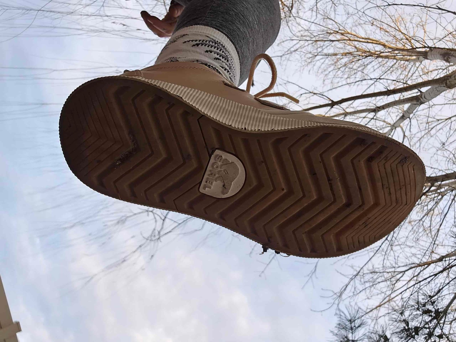 the underside of a sorel out-n-about IV