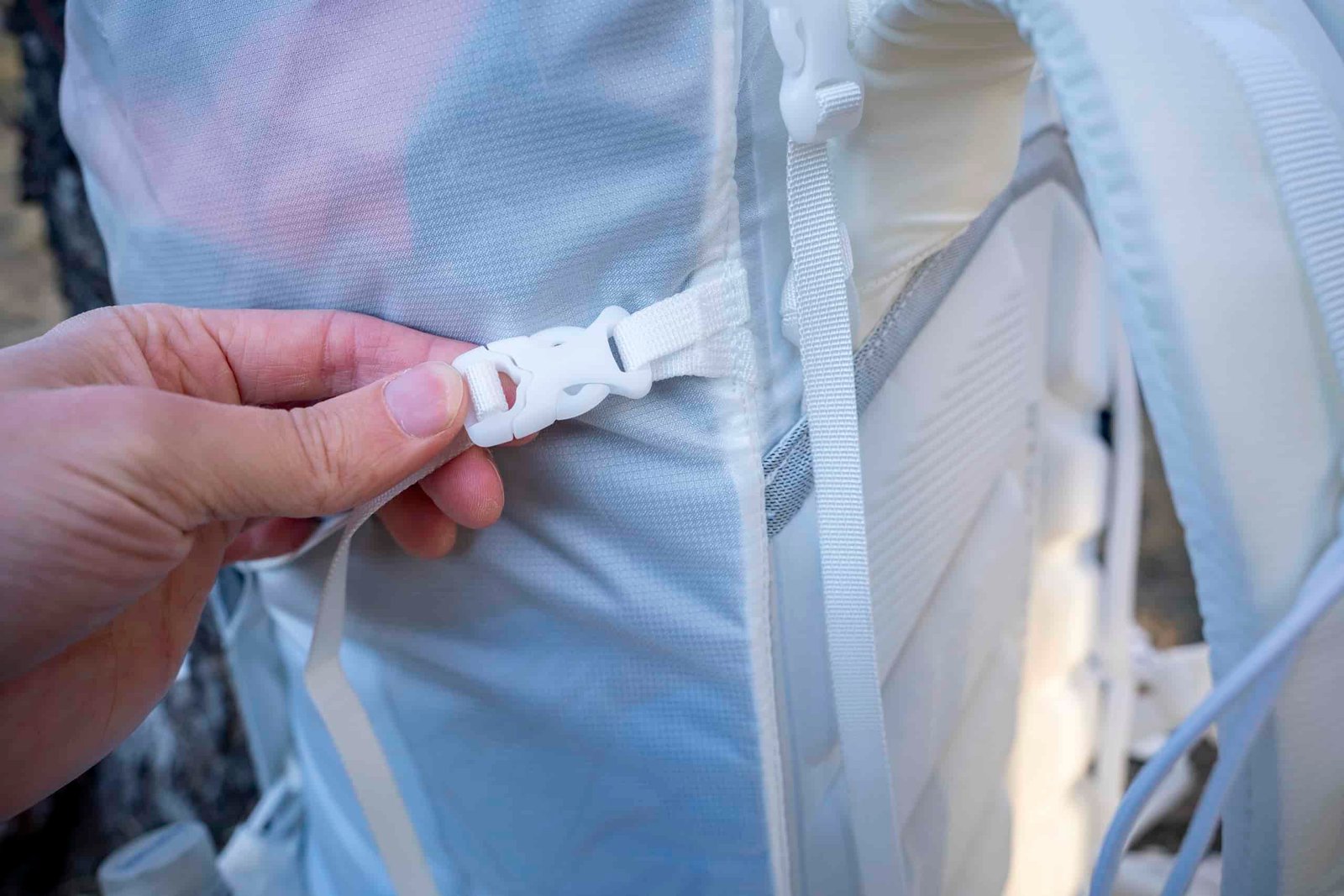 a backpack compression strap