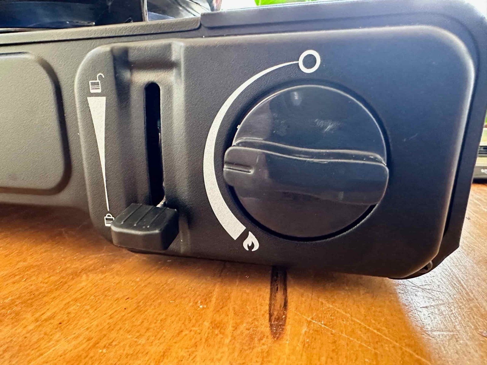 close up of a stove's temperature controls