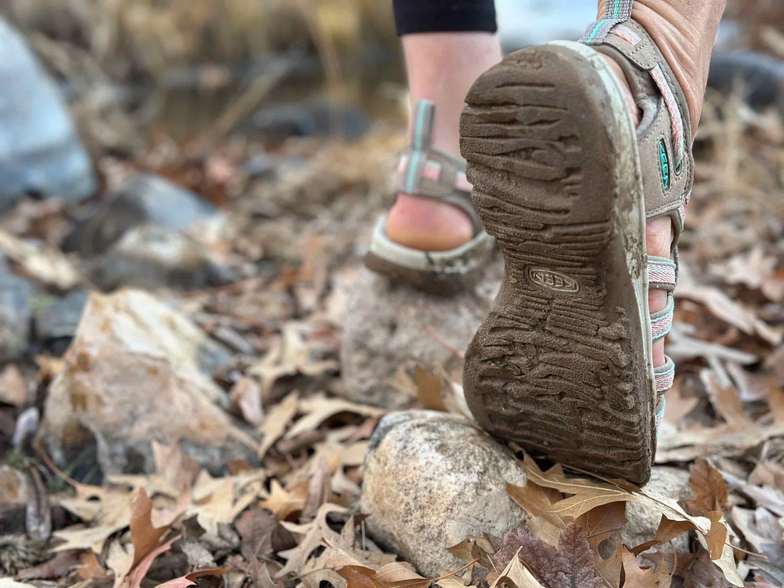 the Keen Whisper sole and traction on rocky surfaces