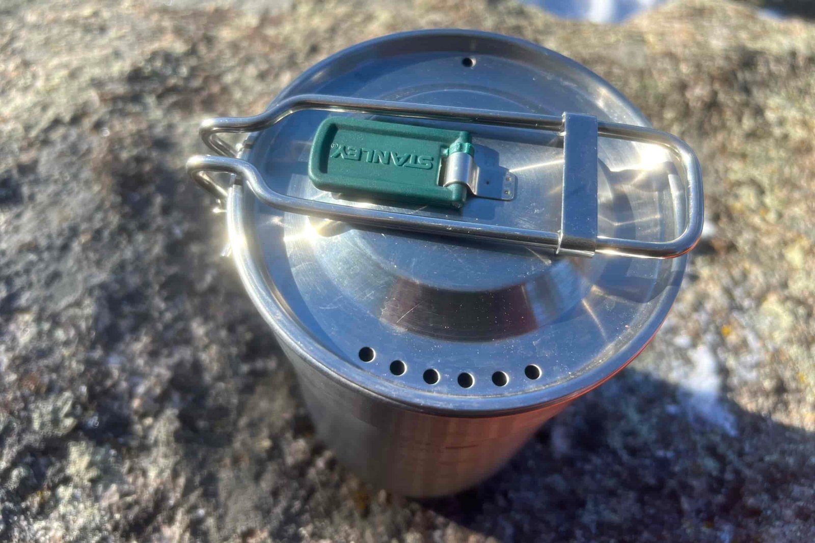 the stanley adventure nesting two cup cookset closed and locked with the lid on