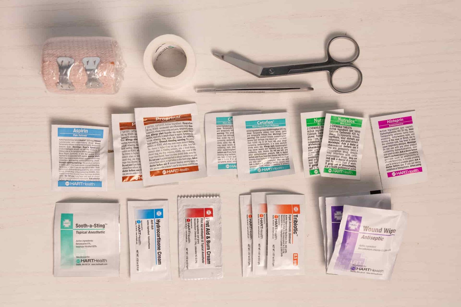 First aid supplies in the HART Weekend.