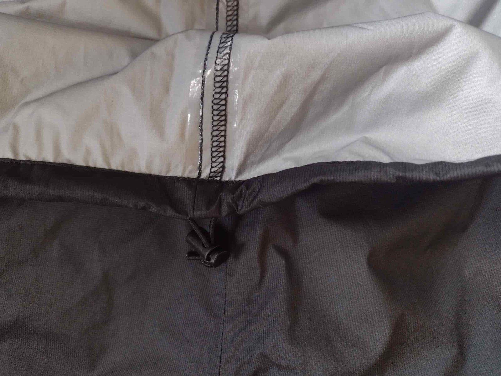 Closeup of the waistband interior of the Zpacks Vertice rain pants.