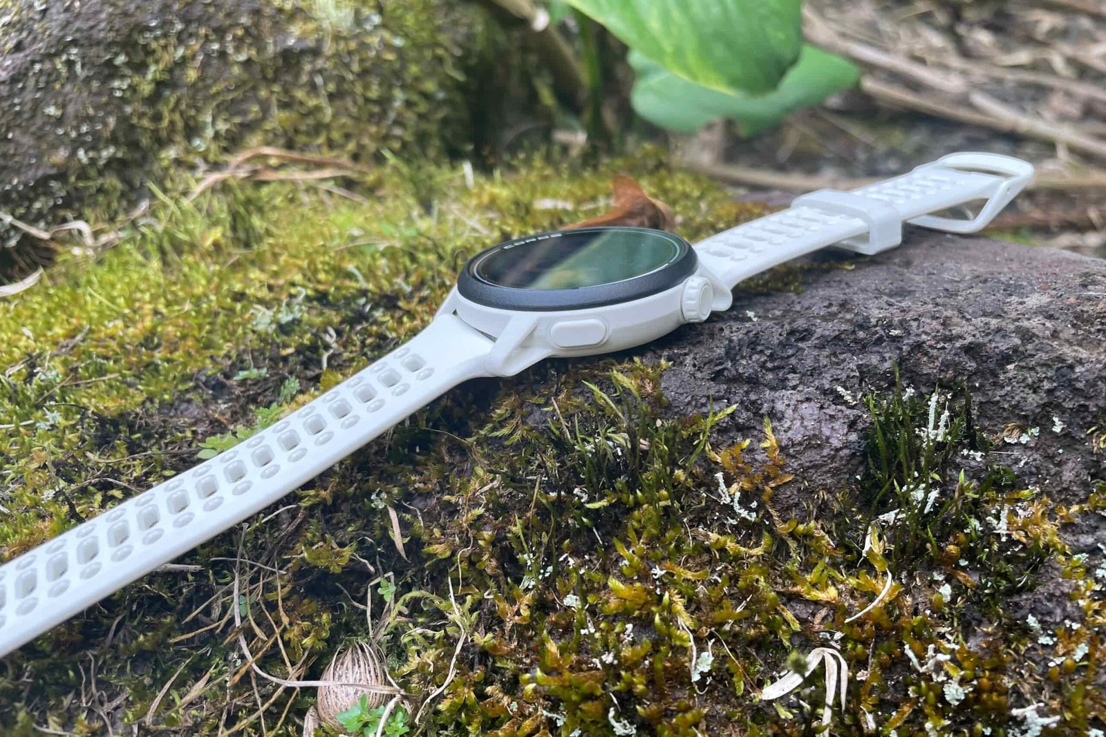 A closeup of the buttons of a GPS watch.